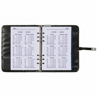1011-03 Nachfüllbar A5 Ring Binder Planer Alligator Schwarz