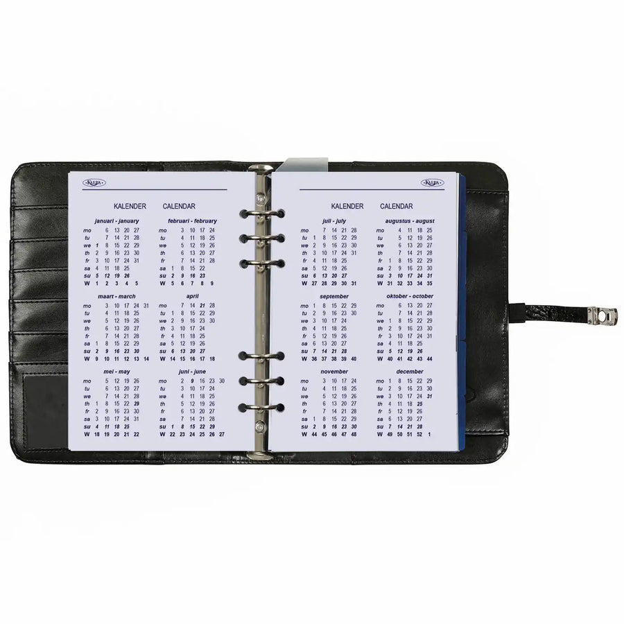1011-03 Nachfüllbar A5 Ring Binder Planer Alligator Schwarz