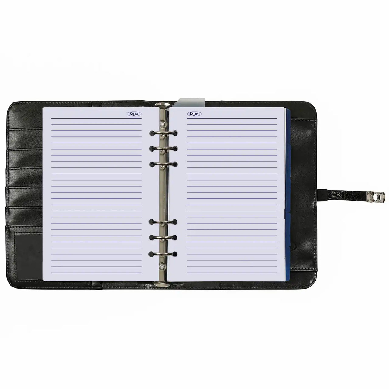 1011-03 Nachfüllbar A5 Ring Binder Planer Alligator Schwarz