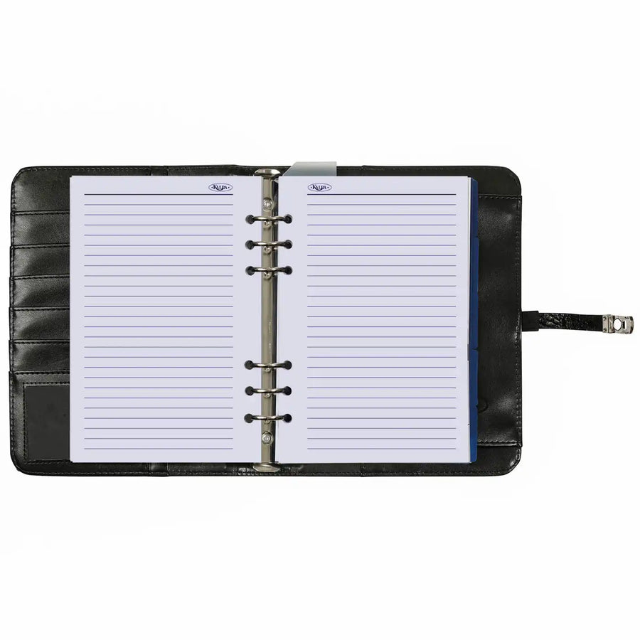 1011-03 Nachfüllbar A5 Ring Binder Planer Alligator Schwarz