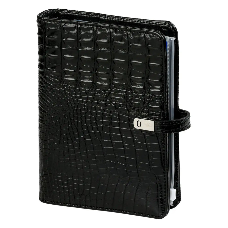 1011-03 Nachfüllbar A5 Ring Binder Planer Alligator Schwarz