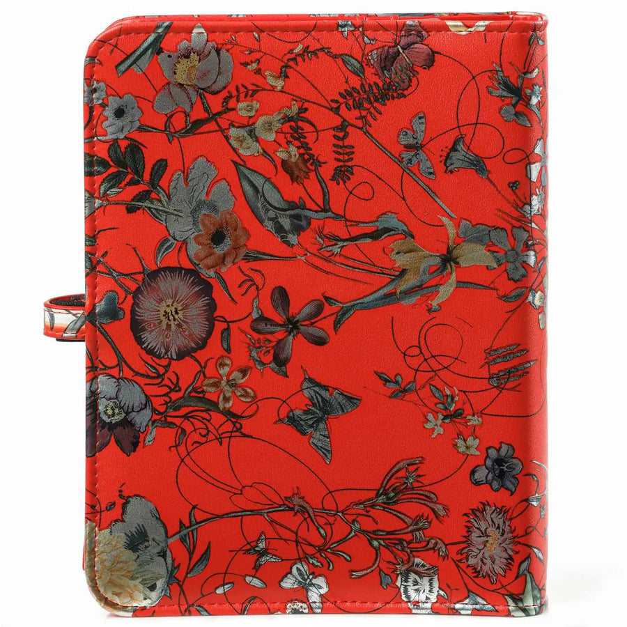 1011-04 Refillable A5 Agenda Planner Sea of Flowers Red
