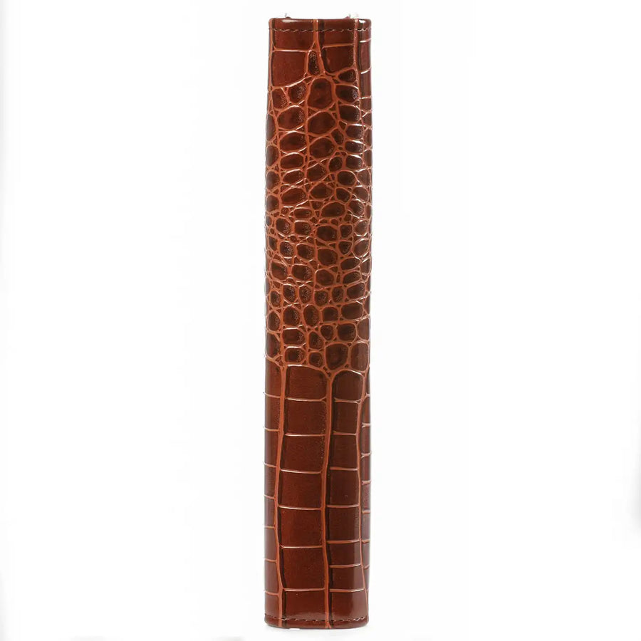 1011-10 nachfüllbar A5 6 Ring Binder Planer Organizer Croco Cognac