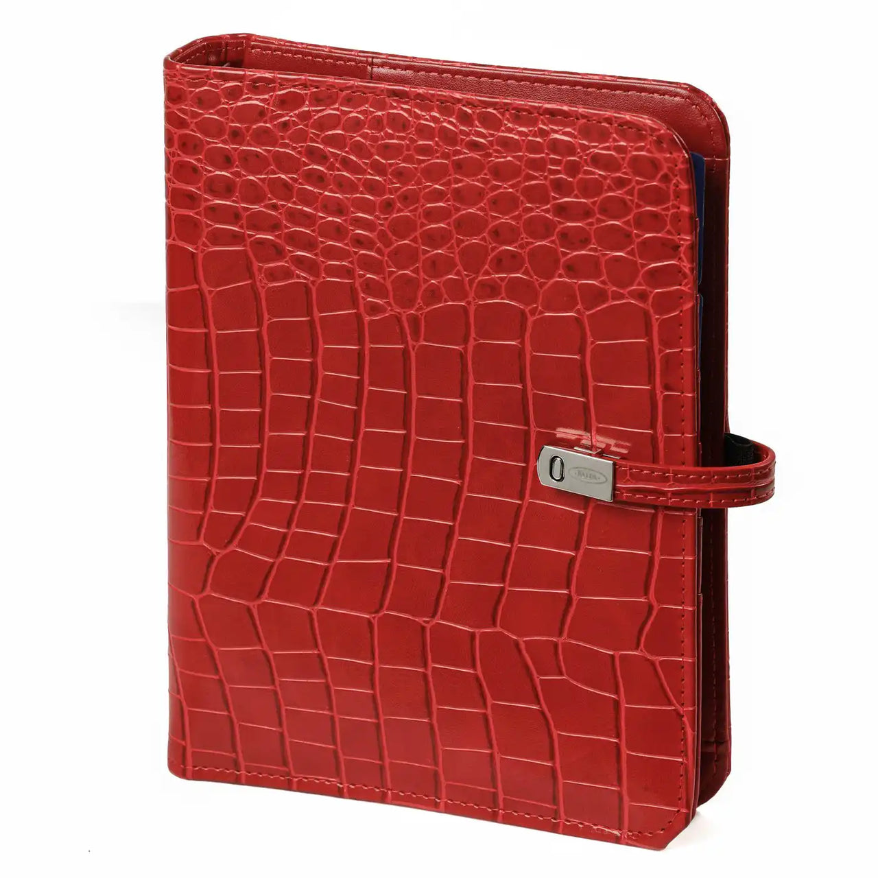 1011-11 Nachfüllbar A5 6 Ring Binder Planer Croco Rot