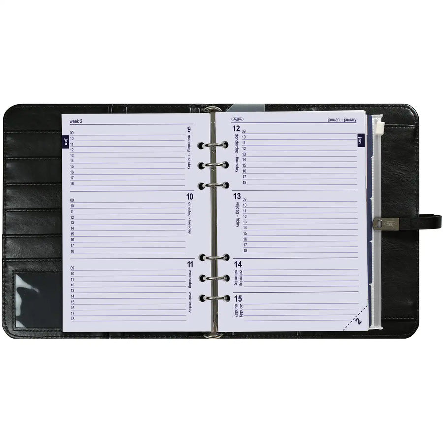 1011-60 A5 Ring Binder Planer Pullup Schwarz