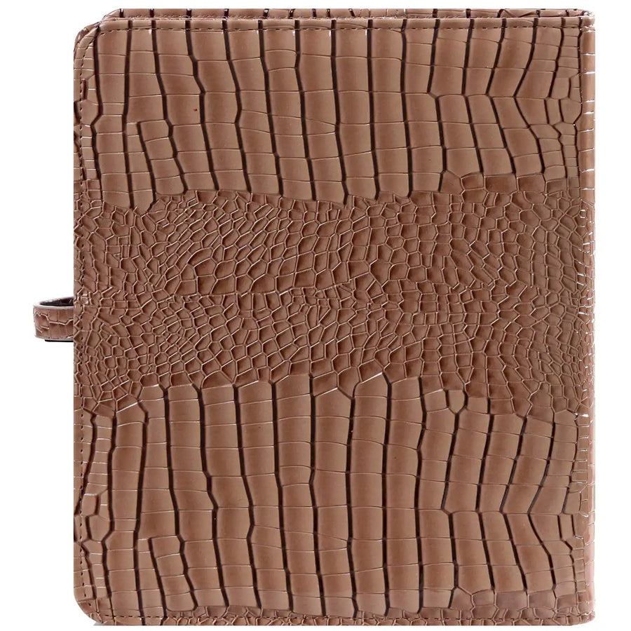 1011-63 A5 Agenda Gloss Croco Taupe
