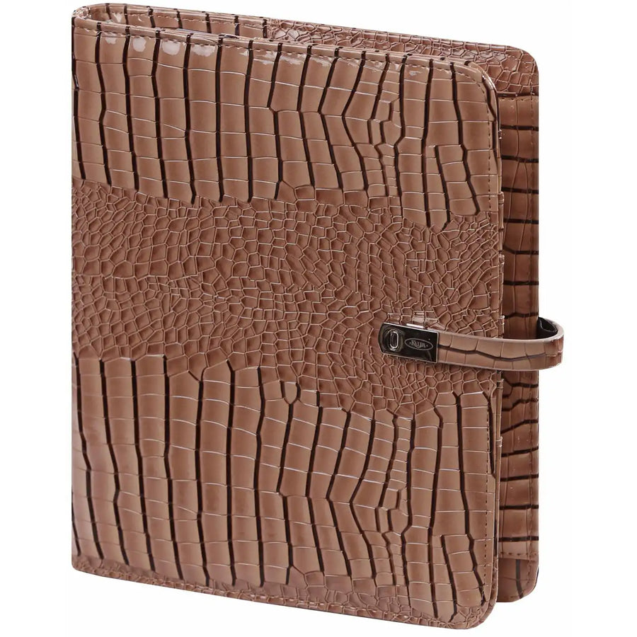 1011-63 A5 Agenda Gloss Croco Taupe