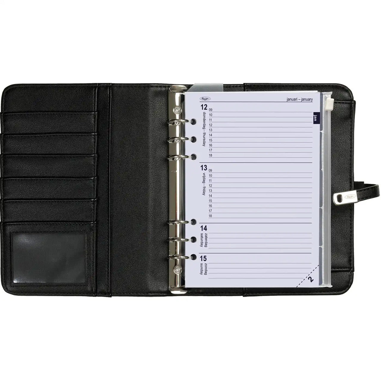 1011-70 A5 Planer Organizer Klassisches Schwarz