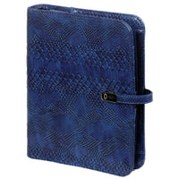 1011-75 A5 Ring Binder Agenda Croco Indigo