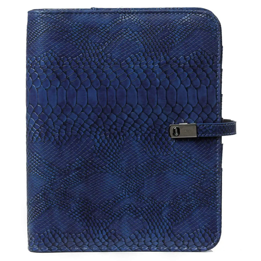 1011-75 A5 Ring Binder Agenda Croco Indigo