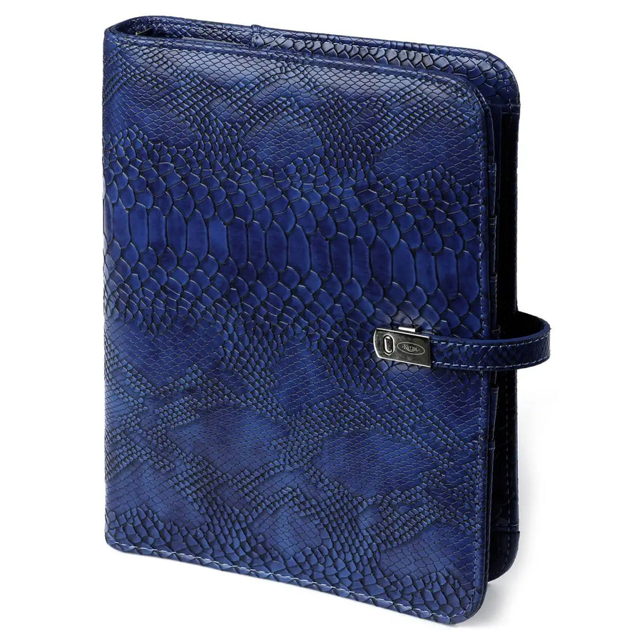 1011-75 A5 Ring Binder Agenda Croco Indigo