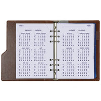 1016-02 kompakt nachfüllbar A5 6 Ringbindemittel Organizer Haselnussbraun