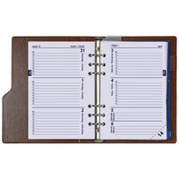 1016-02 kompakt nachfüllbar A5 6 Ringbindemittel Organizer Haselnussbraun