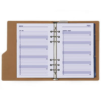 1016-05 Refillable A5 Ring Binder Agenda Snake Print Brown