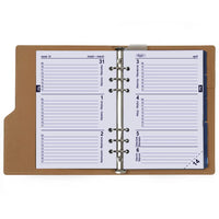 1016-05 Refillable A5 Ring Binder Agenda Snake Print Brown