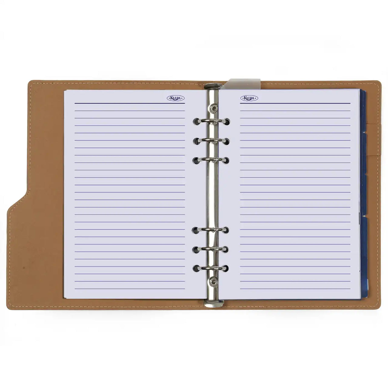 1016-05 Refillable A5 Ring Binder Agenda Snake Print Brown