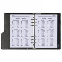 1016-06 Nachfüllbar A5 Planer Agenda Croco Schwarz