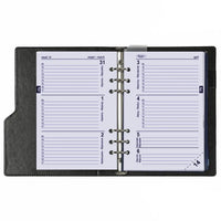 1016-06 Nachfüllbar A5 Planer Agenda Croco Schwarz
