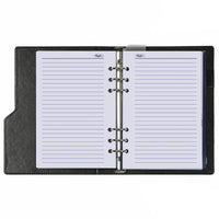 1016-06 Nachfüllbar A5 Planer Agenda Croco Schwarz