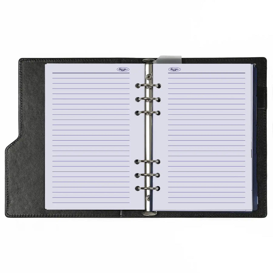 1016-06 Nachfüllbar A5 Planer Agenda Croco Schwarz