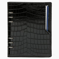 1016-06 Nachfüllbar A5 Planer Agenda Croco Schwarz