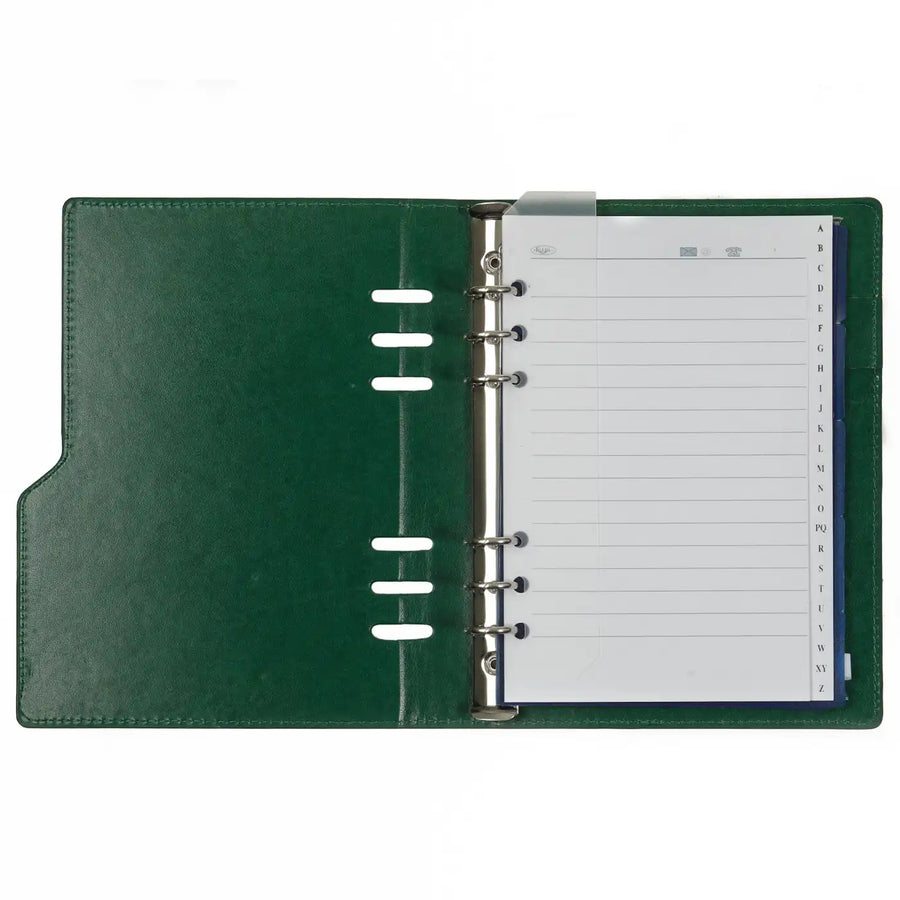 1016-09 Nachfüllbar A5 Planer Organizer Kompakt Croco Grün