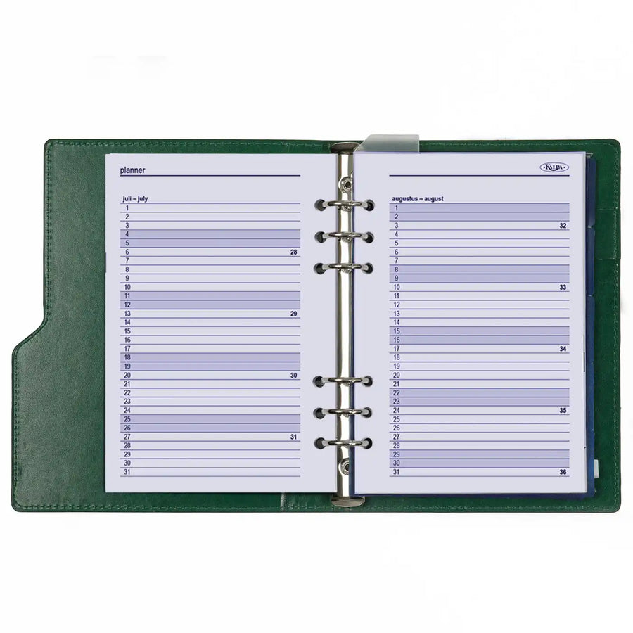 1016-09 Nachfüllbar A5 Planer Organizer Kompakt Croco Grün