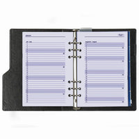 1016-12 Nachfüllbar A5 Ringbuch Organizer Blumenmeer schwarz