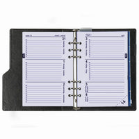 1016-12 Nachfüllbar A5 Ringbuch Organizer Blumenmeer schwarz
