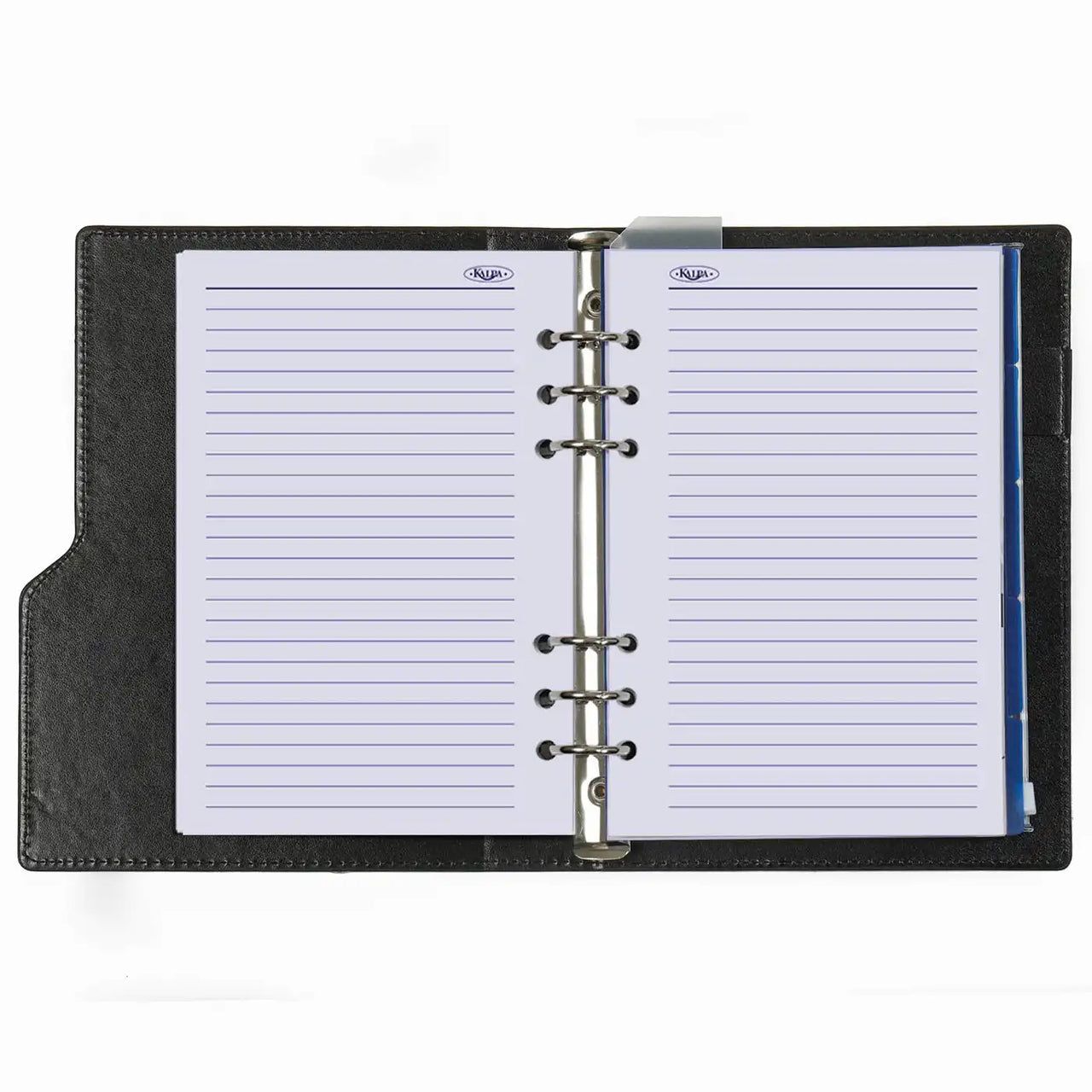 1016-12 Nachfüllbar A5 Ringbuch Organizer Blumenmeer schwarz