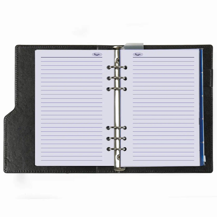 1016-12 Nachfüllbar A5 Ringbuch Organizer Blumenmeer schwarz