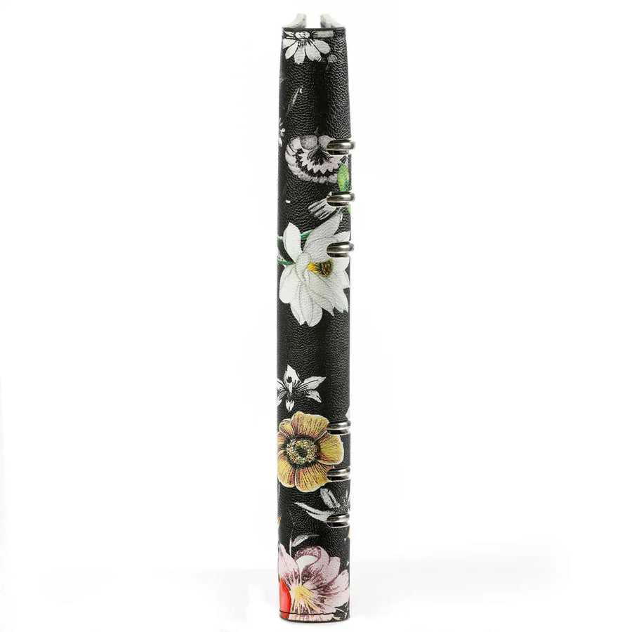 1016-12 Nachfüllbar A5 Ringbuch Organizer Blumenmeer schwarz