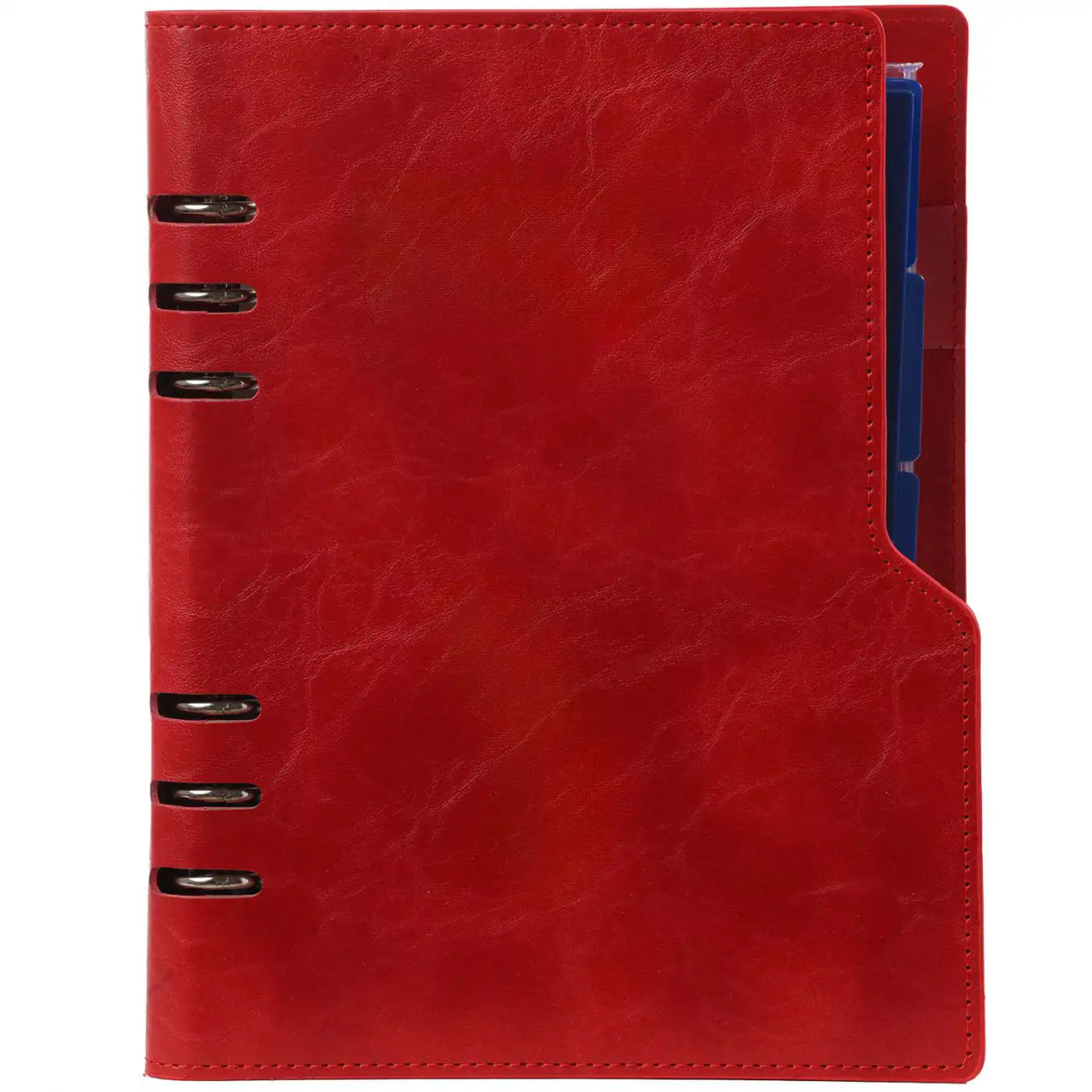 1016-16 A5 6 Ringplaner Organizer Rot