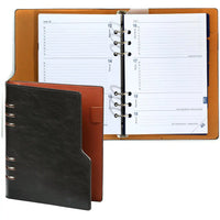 1016-60 Clipbook Refillable A5 6 Ring Binder Agenda Pullup Black