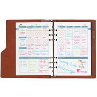 1016-60 Clipbook Refillable A5 6 Ring Binder Agenda Pullup Black