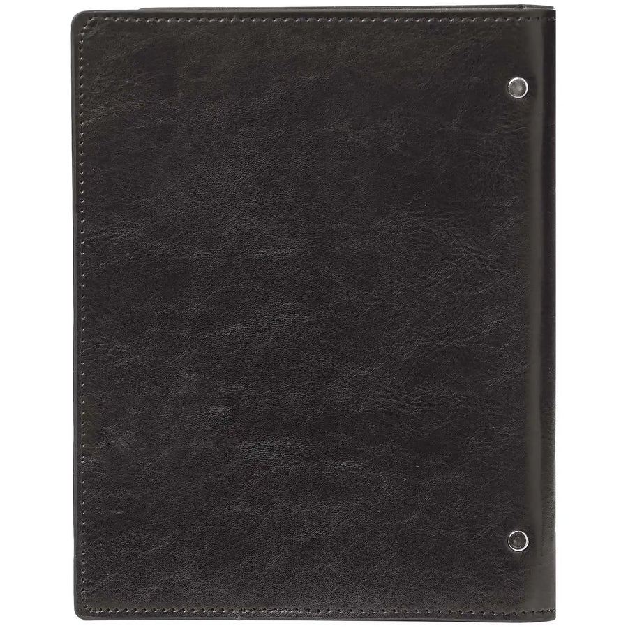 1016-60 Clipbook Refillable A5 6 Ring Binder Agenda Pullup Black