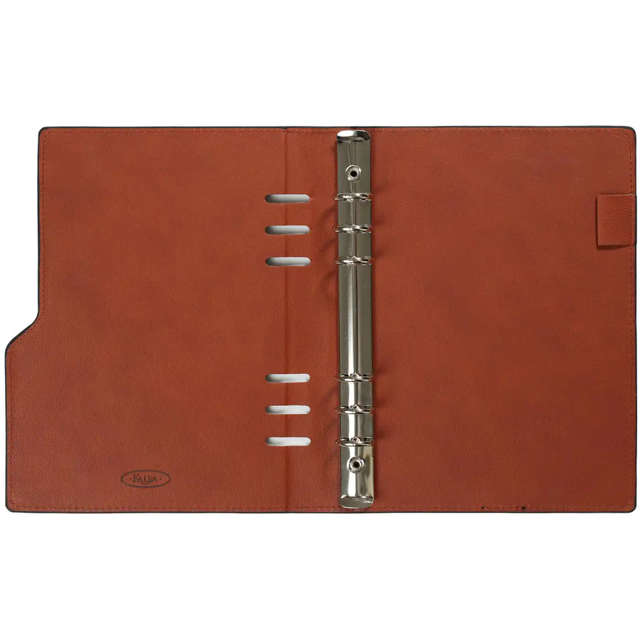 1016-60 Clipbook Refillable A5 6 Ring Binder Agenda Pullup Black