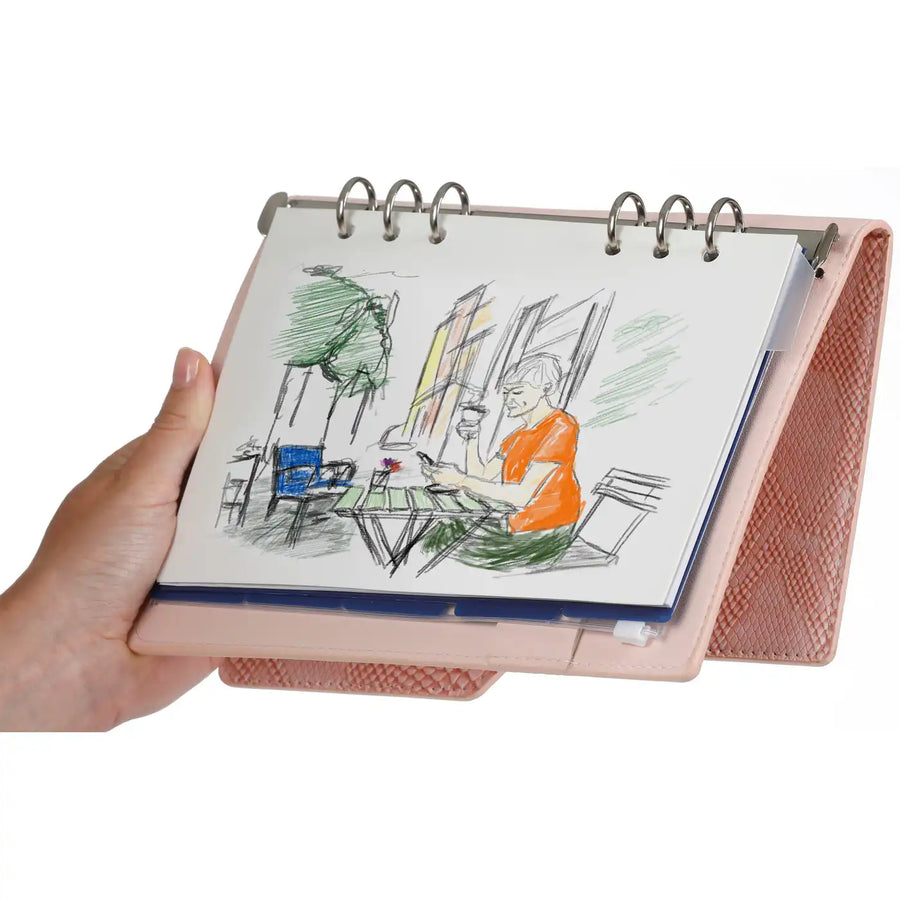 1016-68 Clipbook A5 Planner Binder Croco Rose