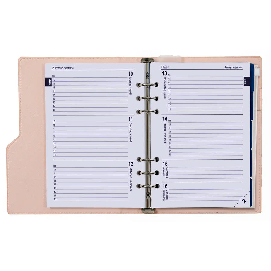 1016-68 Clipbook A5 Planner Binder Croco Rose