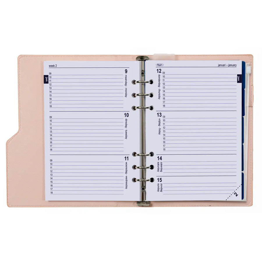 1016-68 Clipbook A5 Planner Binder Croco Rose