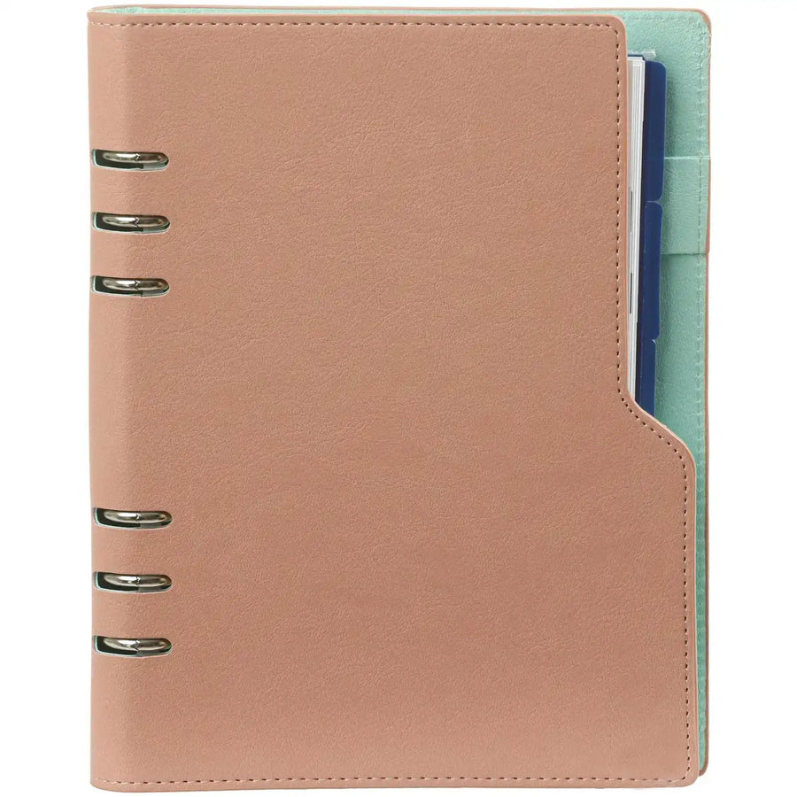 1016-72 Clipbook A5 6 Ringband Agenda pastel roze groen