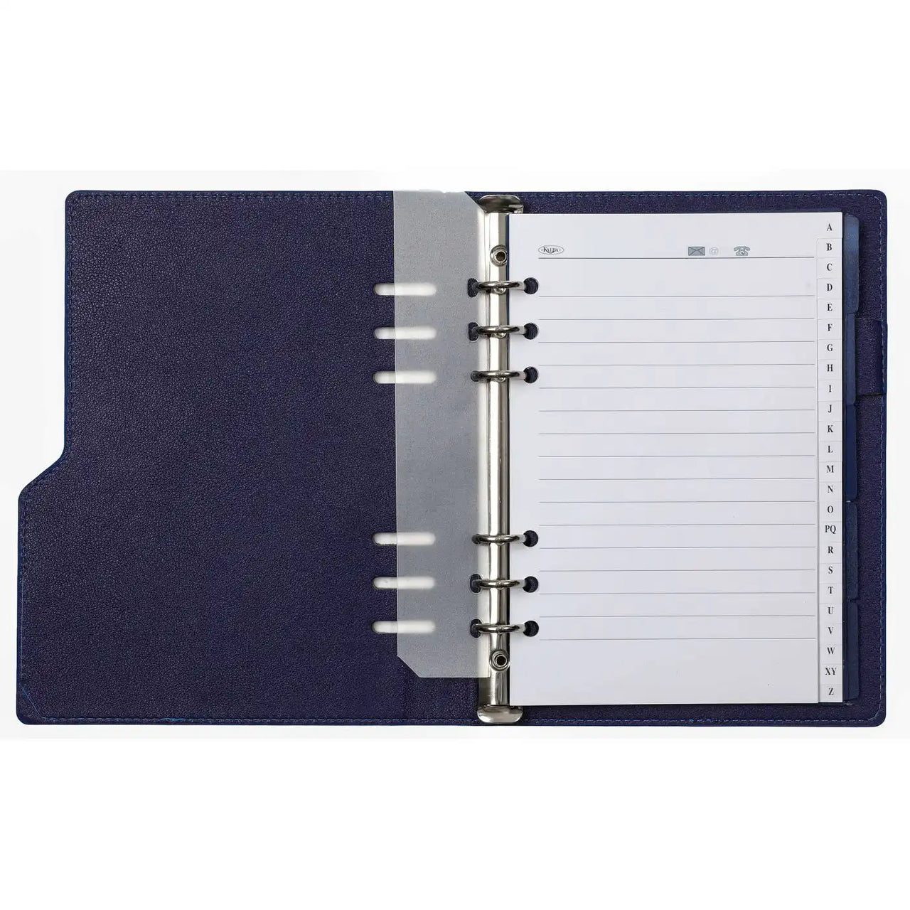 1016-75 Clipbook A5 Ringbinderplaner Croco Indigo