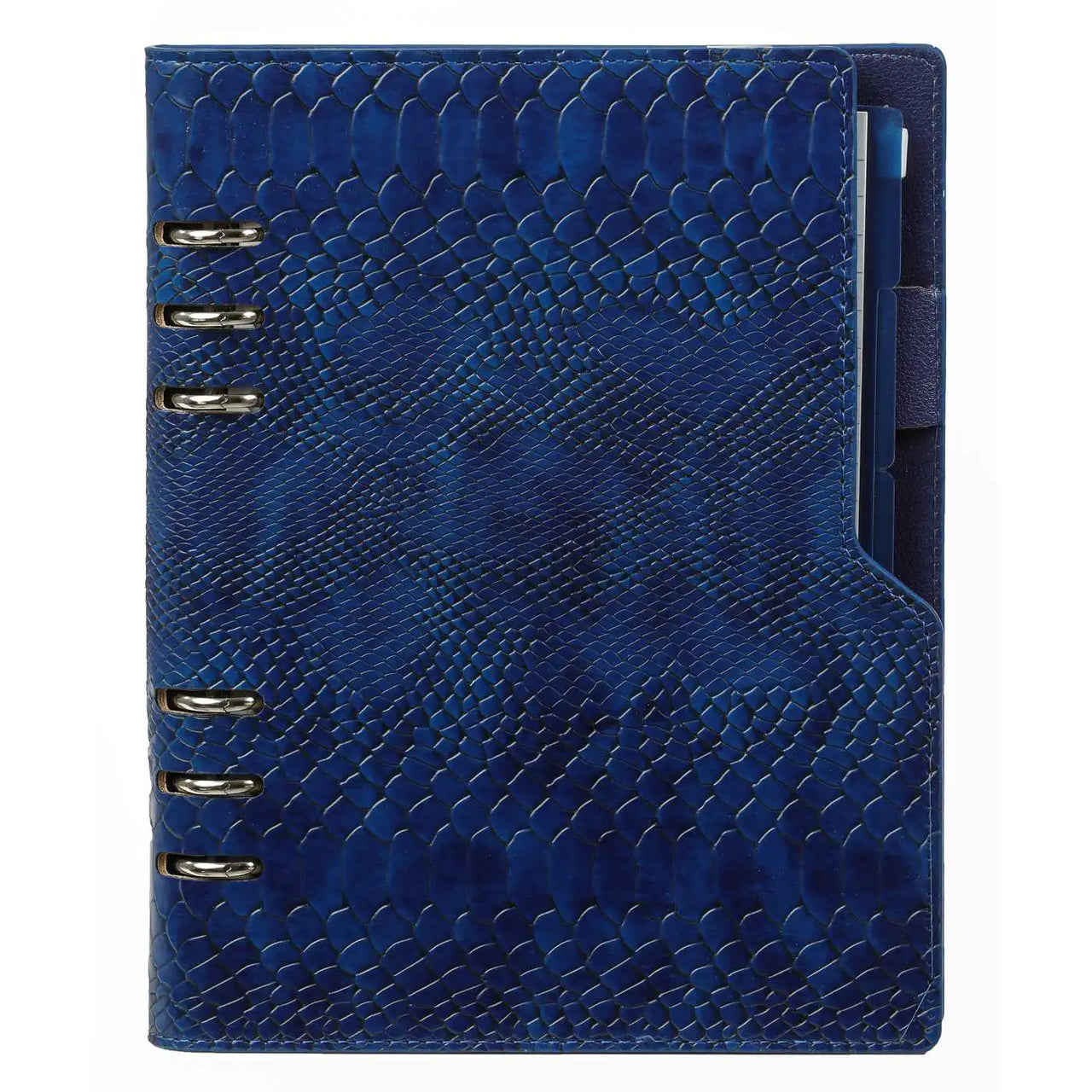 1016-75 Clipbook A5 Ringbinderplaner Croco Indigo