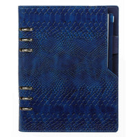 1016-75 Clipbook A5 Ringbinderplaner Croco Indigo