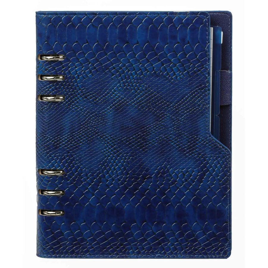 1016-75 Clipbook A5 Ringbinderplaner Croco Indigo