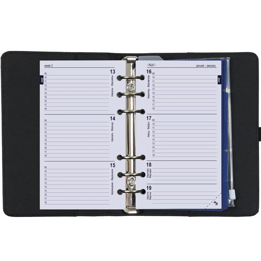 1111-01 Personal Ring Planner Grain Black