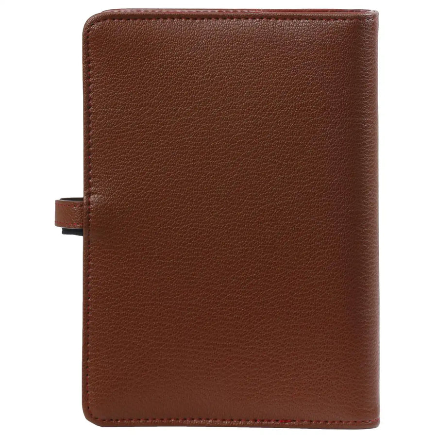 1111-02 Nachfüllbar Personal Ringbuch Organizer Haselnussbraun