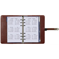1111-02 Nachfüllbar Personal Ringbuch Organizer Haselnussbraun