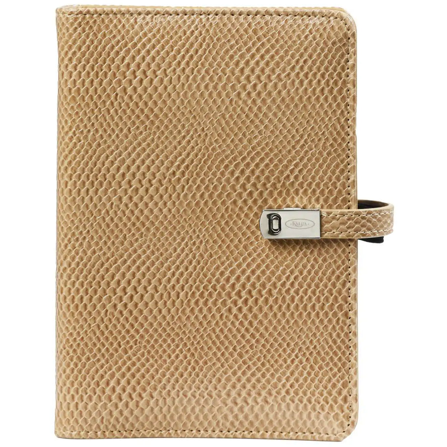1111-05 hervulbare Personal Agenda planner slangafdruk bruin