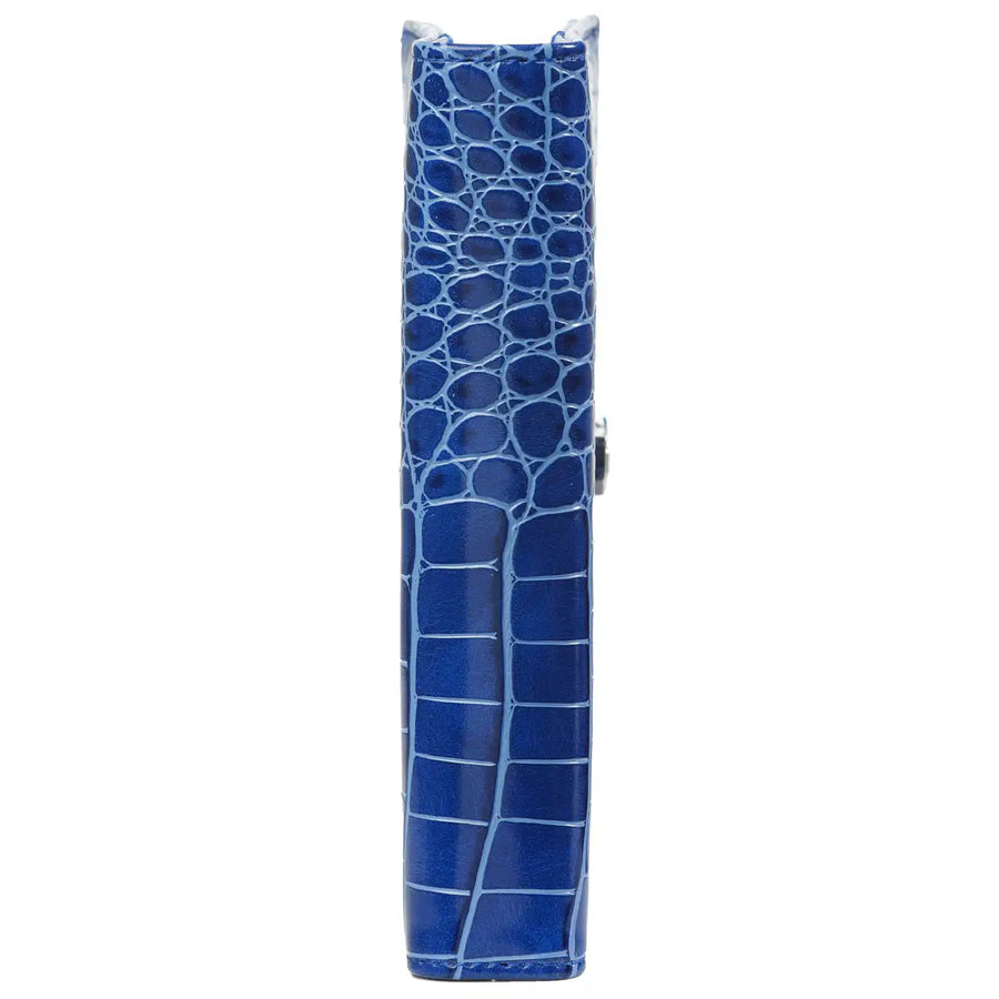 1111-07 hervulbare Personal Organizer Croco Mediterraan blauw